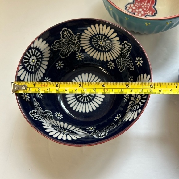 Mira Designs Earthenware Latte Bowls 25 fl oz Cereal Bowl Soup Salad Rice Pasta - Picture 10 of 11